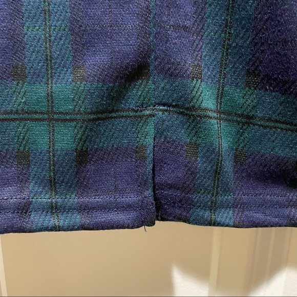 Blue Plaid Skirt size L - Picture 2 of 4